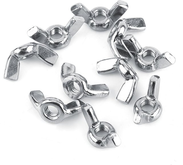 10 Stück Fishine Flügelmuttern M5 aus Edelstahl SS316 in Silber - Bild 1