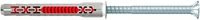 Fischer DuoXpand T R Langschaftdübel aus Nylon, Farbe: Grau/Rot, Durchmesser: 10 mm, Länge: 80 mm, 50 Stück - Bild 1