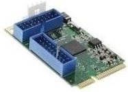 InLine Mini-PCIe USB Expansion Card mit 4x USB 3.0 Anschlüssen in Blau (66905) - Bild 1