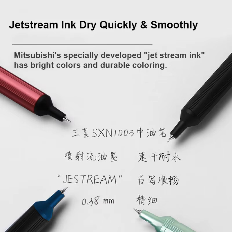 Uni Jetstream Business Öl-Kugelschreiber mit superfeiner Spitze, Farbe: Rot - Bild 3