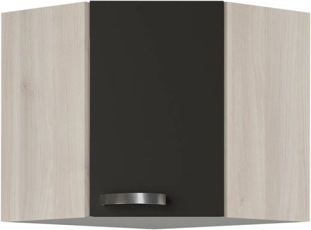 Optifit Küchen-Eckoberschrank Dakar220 in Anthrazit-Braun mit mattem Finish, B/T/H: 60 x 57,6 x 34,6 cm - Bild 1
