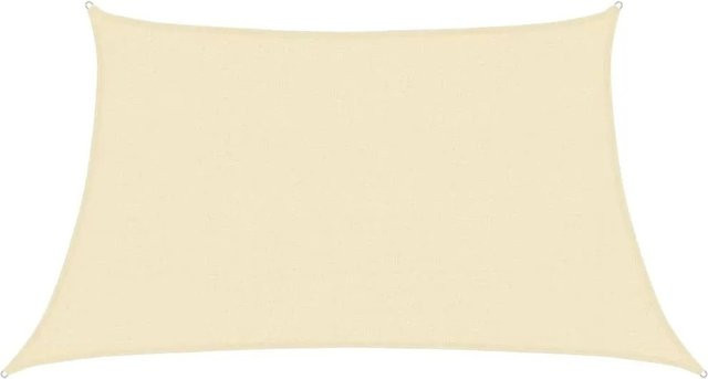 vidaXL Sonnensegel aus HDPE in Creme/Beige, Trapezform, B/T: 3 x 4 m - Bild 1
