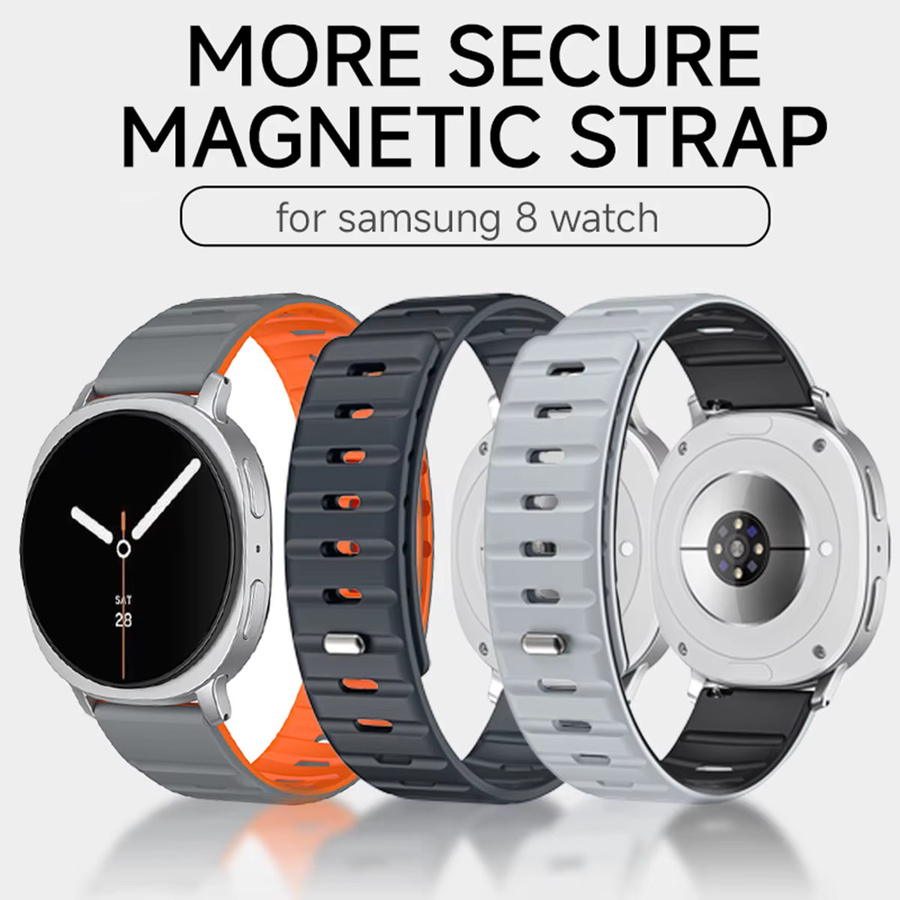 Magnetisches Silikon-Armband von CHIICSMART für Samsung Galaxy Watch 8 und Watch 8 Classic, Unisex Ersatzarmband mit Schlaufen-Design - Bild 2