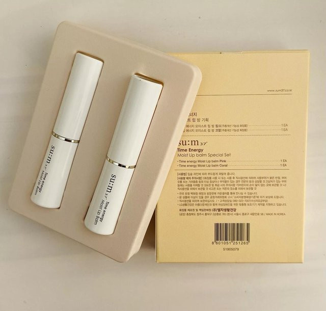 su:m37 Zeit Energie Feuchtigkeits Lippenbalsam Set, Pink, Koralle, Glänzend - Bild 1