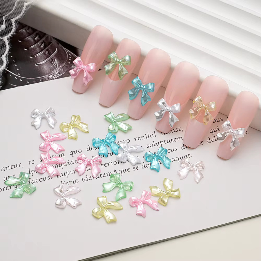 MAFANAILS Nagelkunst-Charms, 100 Stück, Satin, Bowknot - Bild 2