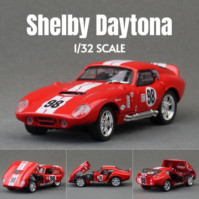 Linyi toy car Shelby Daytona GT Rennspielzeugauto, 1:32, Metall, mit Licht und Sound, ab 14 Jahren - Bild 1
