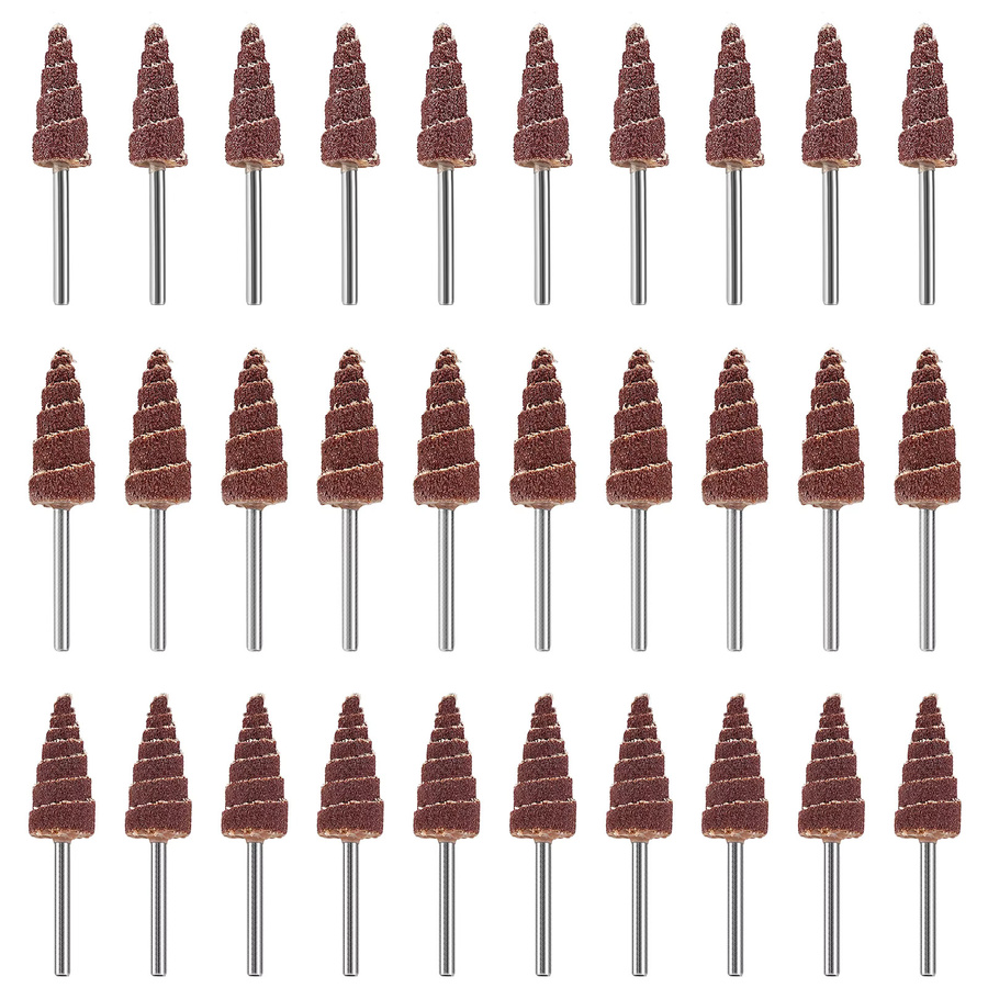 NuoDunco Konischer Kegel-Schleifkopf Set für Dremel-Zubehör in den Körnungen 80, 120 und 240 mit 10 mm und 12 mm Durchmesser - Bild 6