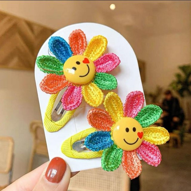 YULIN Haarspangen Sonnenblume, Kinder, weiß - Bild 1