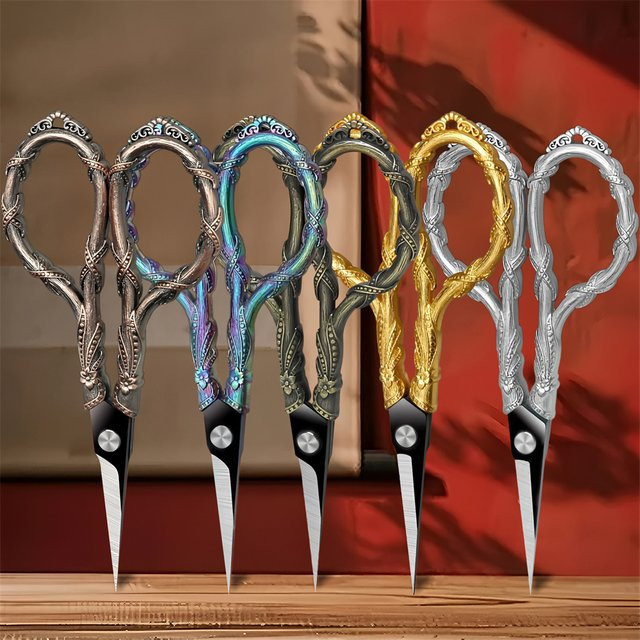 Multifunktionale Schneiderschere aus Metall für Stoff, Stickerei und DIY-Projekte, Mehrfarbig - Bild 1