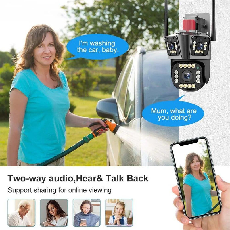 LS VISION 5K 12MP Outdoor Sicherheit Kamera mit WiFi, 10X Zoom, Drei-Objektiv-PTZ und Auto Tracking für die Überwachung - Bild 8