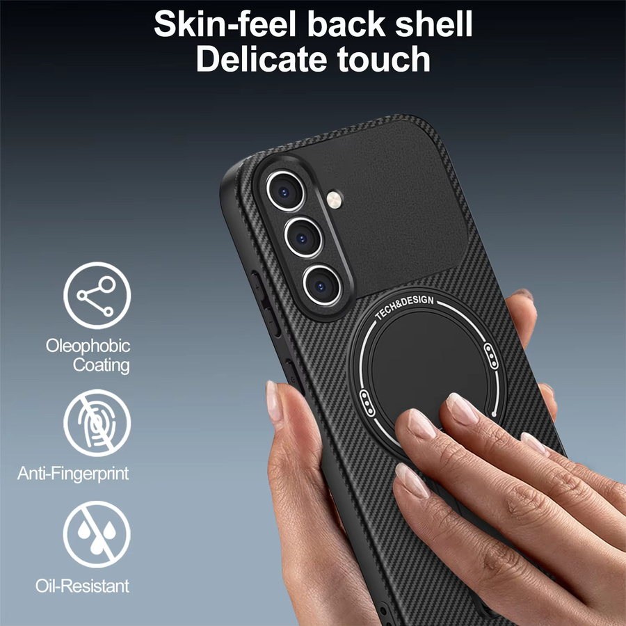 Magnetische Handyhülle mit Carbon-Muster für Samsung Galaxy S26 S25 S24 S23 Ultra A05 A06 A07 A12 A13 A14 A15 A16 A25 A26 A54 in Schwarz und Grau - Bild 2