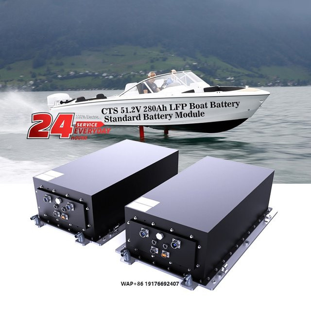 Lifepo4-Batterie für Elektroboote, 51,2 V 280 Ah 15 kWh, Farbe: Schwarz - Bild 1