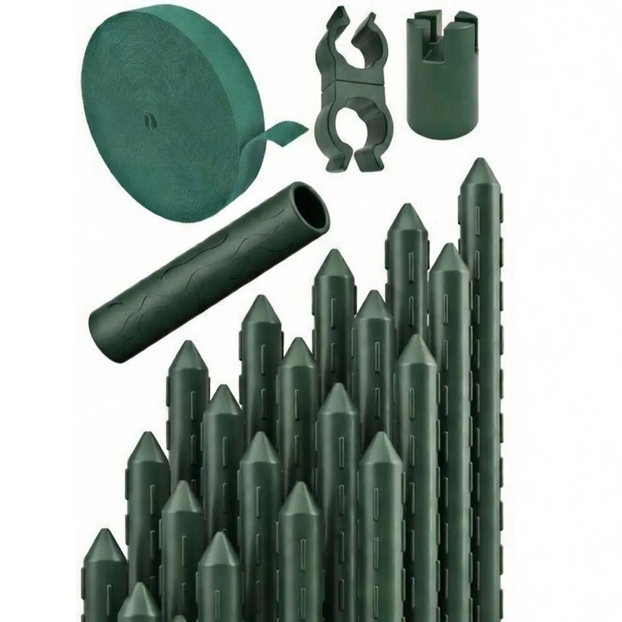 TTL GARDEN Rankstäbe Set Grün, 20er Set, Stahlkern mit Kunststoffbeschichtung, Höhe: 240 cm, Durchmesser: 11 mm, Rankhilfe für Garten und Gewächshaus - Bild 2