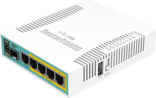 MikroTik RouterBOARD hEX RB960PGS Router mit 4-Port-Switch, 1GbE, Ethernet/LAN und USB - Bild 1