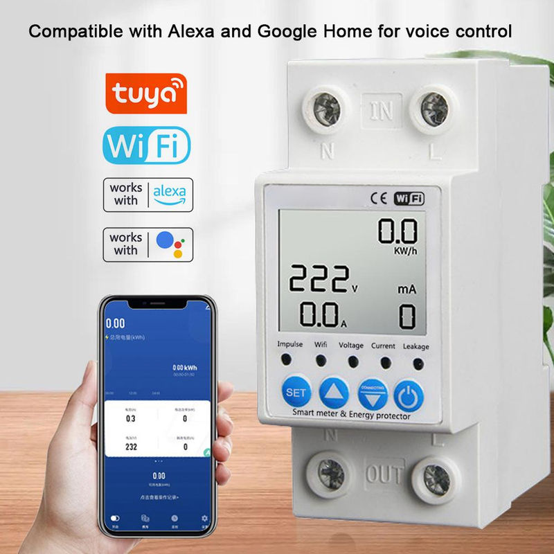 Tuya WiFi Intelligenter Leckageschutzschalter zur Stromspannungsüberwachung mit Timer Funktion in Bunt - Bild 7