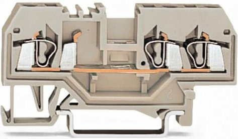 WAGO 280-993 Durchgangsklemme 5mm Zugfeder Grau 100 Stück - Bild 1