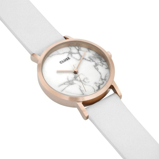 Cluse Armbanduhr, Quarz, Edelstahl, Weiß, 33 mm, Damen - Bild 1