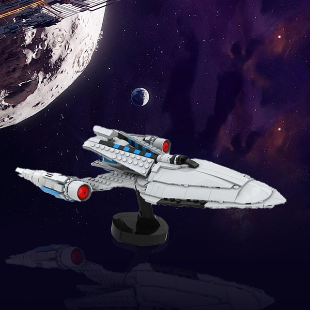 GOBRICKS Star Trek USS Protostar Raumschiff Modellbausteine in Weiß - Bild 1