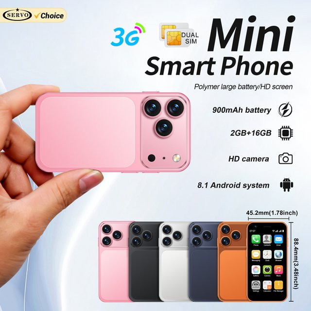 SERVO 18SE MINI Android Mini-Smartphone in Orange mit 3,0 Zoll Touchscreen, 2GB RAM, 16GB ROM, 3G WCDMA, Wi-Fi, GPS und 2 SIM-Standby - Bild 1