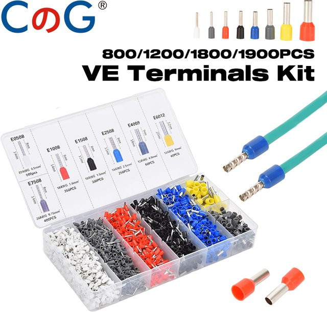 Isolierte Aderendhülsen Set mit Terminal Wire Connector und VE Tubular Crimp Terminals in Multicolour - Bild 1