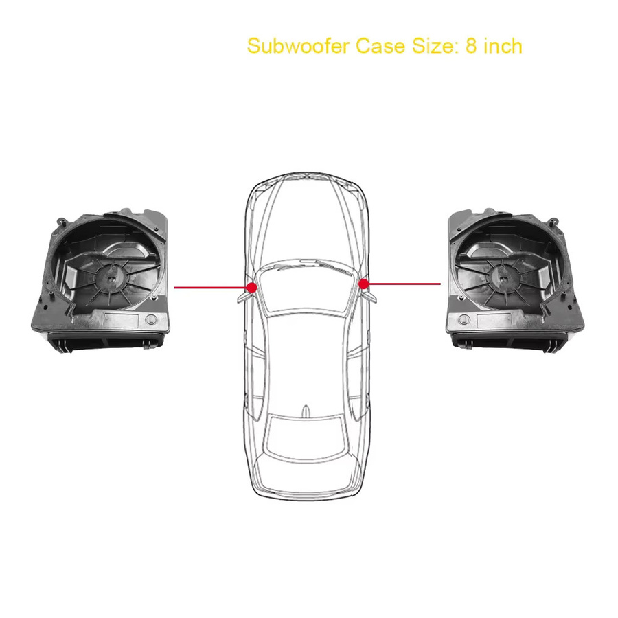 DWVVSL Auto-Subwoofer Bass Unter-Sitz-Panel für BMW F10 G20 F11 F20 F30 F32 in Schwarz - Bild 3
