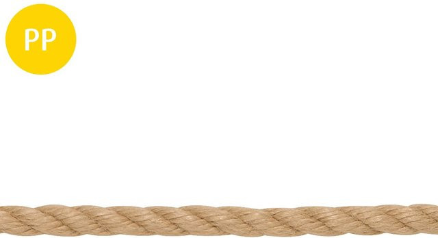 Conacord Polypropylen-Seil aus Stapelfasern gedreht Ø 6 mm in Beige/Braun als Meterware - Bild 1