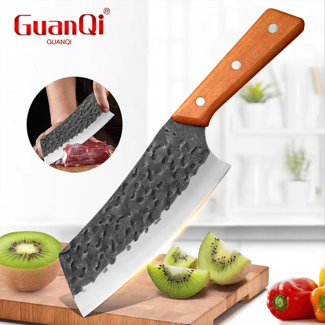 GuanQi Geschmiedetes Paring Knife mit Holzgriff in Silber und Braun - Bild 1