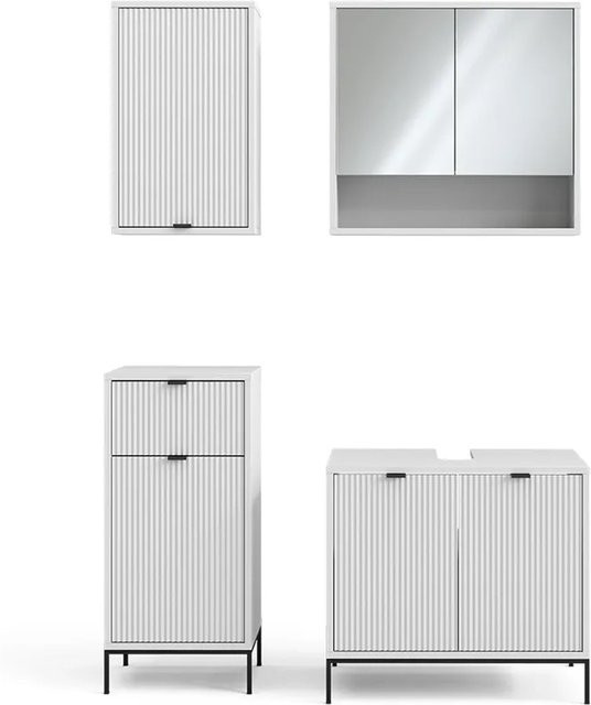 Vicco Badmöbel-Set Eliza in Weiß, 4-teilig, modern - Bild 2