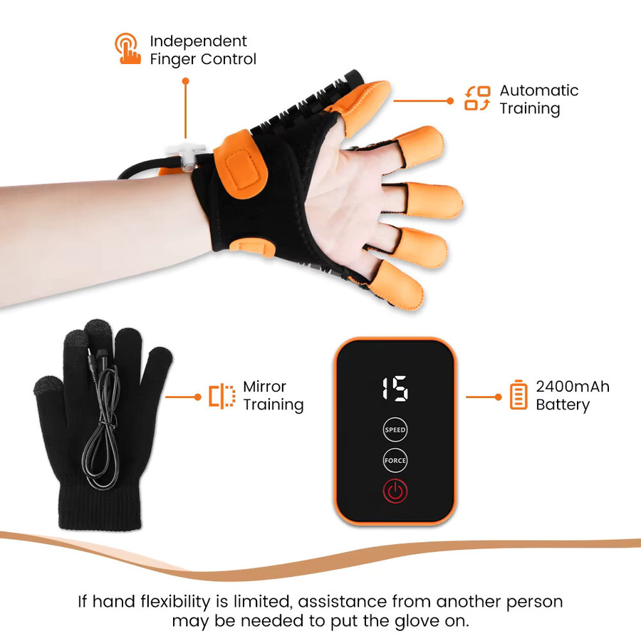 SUOLAER Rehabilitations-Handschuhe für Handfunktion, Wiederaufladbar - Bild 3