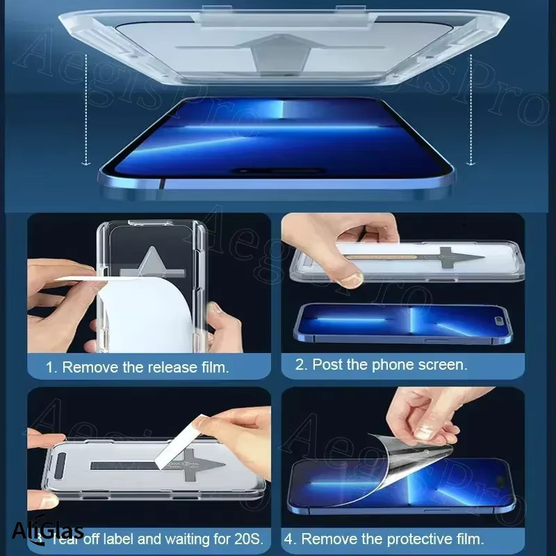 3er-Set Staubfreie Privacy Displayschutzfolie für Samsung Galaxy S24 S25 S26 S23 S22 S21 Plus Anti-Spy Panzerglas Transparent - Bild 5