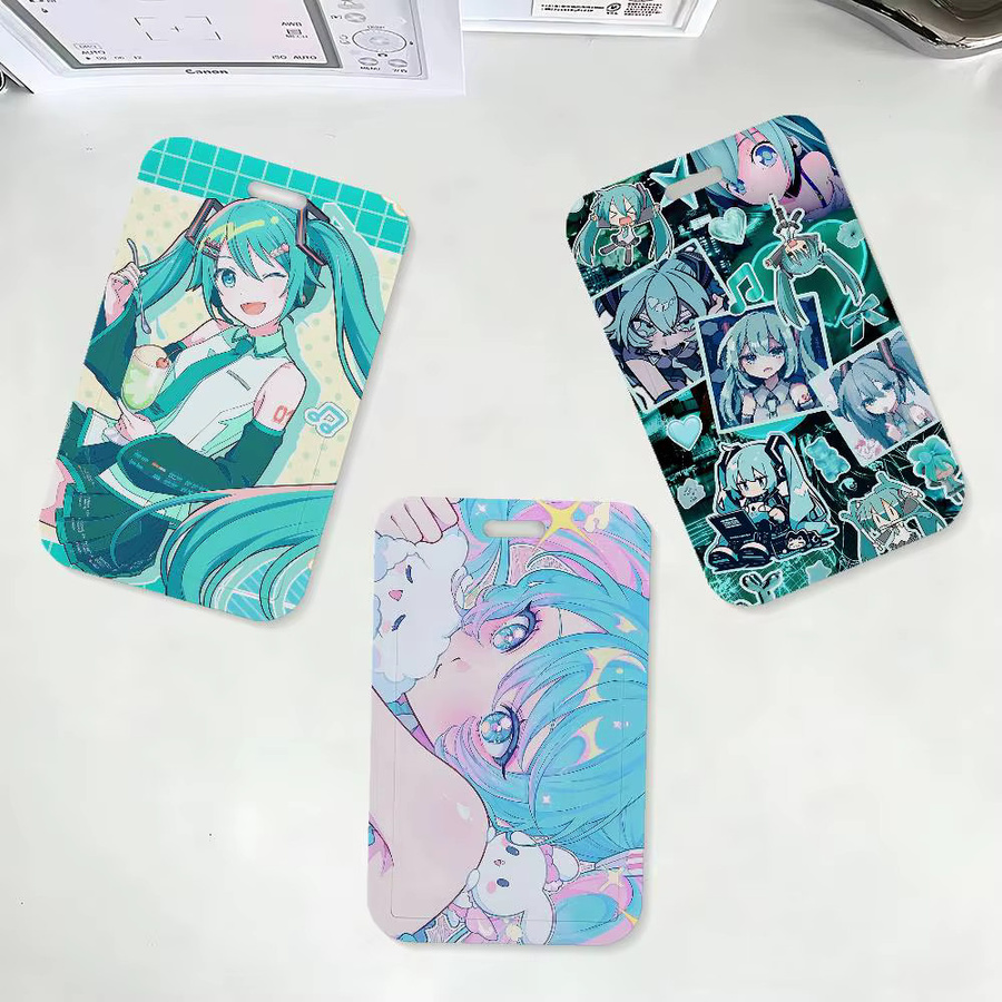 Bilibili Hatsune Miku Ausweishalter mit Umhängeband aus Kunststoff in Multicolour für Büro und Schule - Bild 2