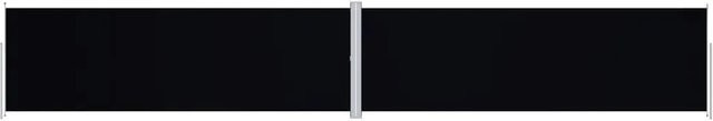 Furnicato Ausziehbare Seitenmarke in Schwarz mit PU-Beschichtung, B/H: 1200 x 200 cm - Bild 1