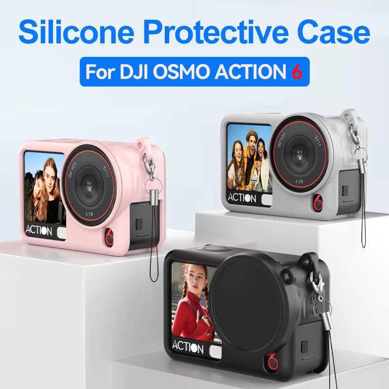 DJI OSMO ACTION 6 Zubehör-Set in Schwarz mit 9H gehärteter Glasfolie, Objektivschutzhülle und Mini-Tragetasche - Bild 1