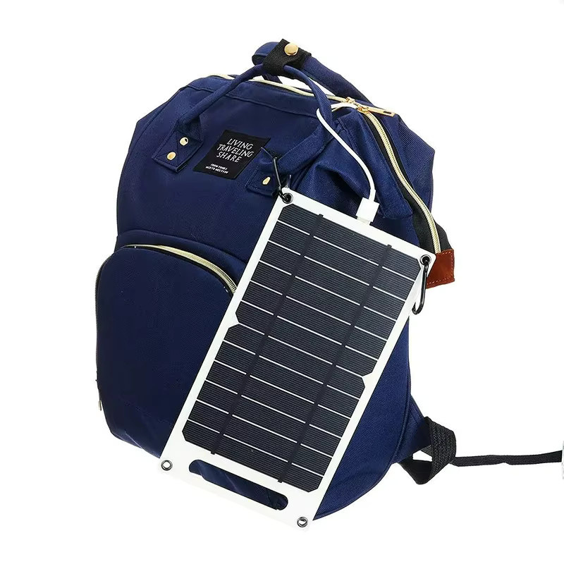 Tragbares flexibles Solarpanel Kit mit USB Typ-C Ladung in Schwarz für Handy, Auto, Camping und Wandern, IP65 wasserdicht - Bild 3