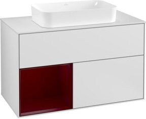 Villeroy & Boch Waschtischunterschrank Finion mit Abdeckplatte, Farbe Weiß matt lackiert, B: 100 cm, T: 50,1 cm - Bild 1