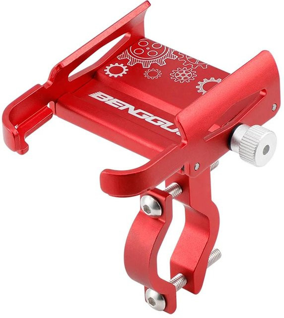 Binchi Outdoor Equipment Fahrrad-Telefonhalter aus Aluminiumlegierung, 360 Grad drehbar, Farbe: Rot - Bild 1