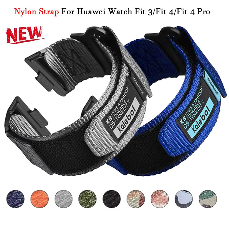 Uhrenarmband Camouflage Nylon, Huawei Uhr Fit 4, Fit 4 Pro, Fit 3, Multicolour - Bild 3