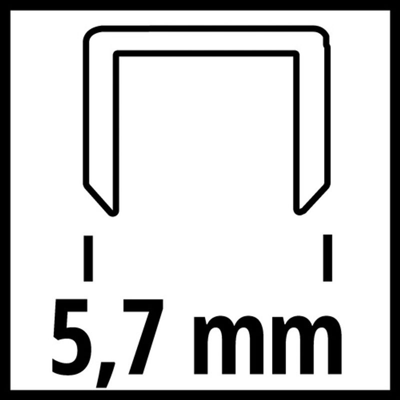 Einhell Tackerklammern aus Stahl, silberfarben, 3000 Stück, B: 5,7 mm x H: 13,0 mm - Bild 3