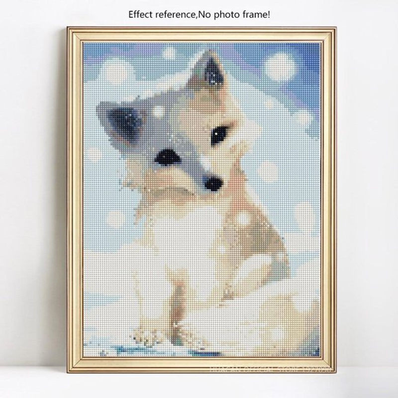 FIYO Diamond Painting Set 5D DIY Fuchs Motiv mit runden Strasssteinen, mehrfarbig, B/H: 20 x 30 cm - Bild 1