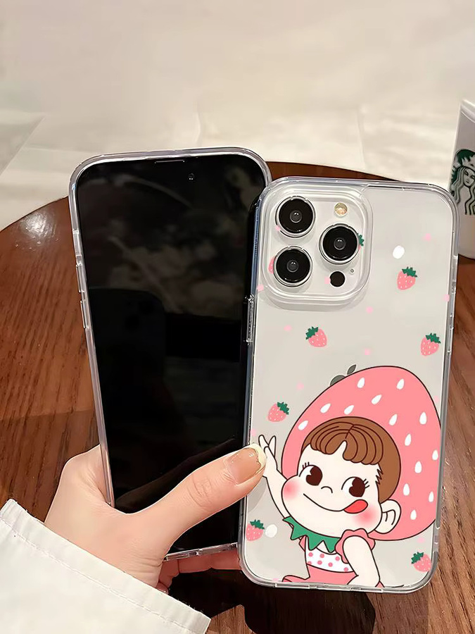Fujiya Milky Peko-Chan Handyhülle für iPhone, transparente Schutzhülle - Bild 5