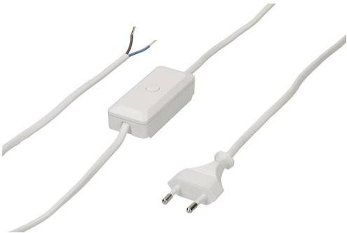 Max Hauri Universal Schnurdimmer in Weiß mit einer Schaltleistung von maximal 100W - Bild 1