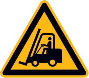 SafetyMarking Warnschild Folie SL Gelb Warnung vor Flurförderzeugen Breite: 20 cm - Bild 1