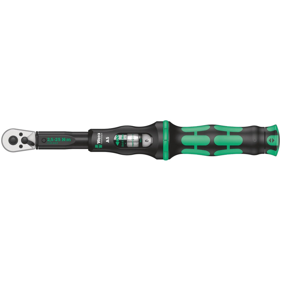 Wera Click-Torque A 5 Drehmomentschlüssel mit Umschaltknarre 1/4 Zoll, 2,5-25 N·m - Bild 2