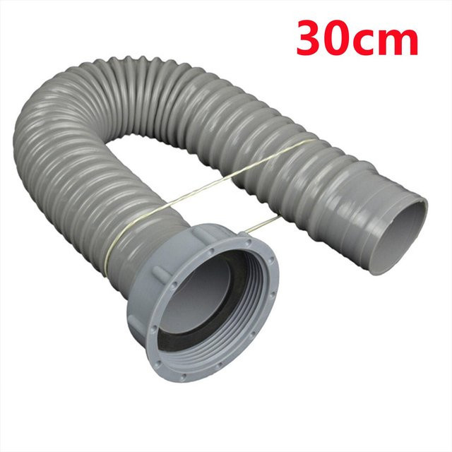 Universelles flexibles Küchensieb und Waschbecken-Ablaufschlauch aus Kunststoff, Grau, 58 mm - Bild 1