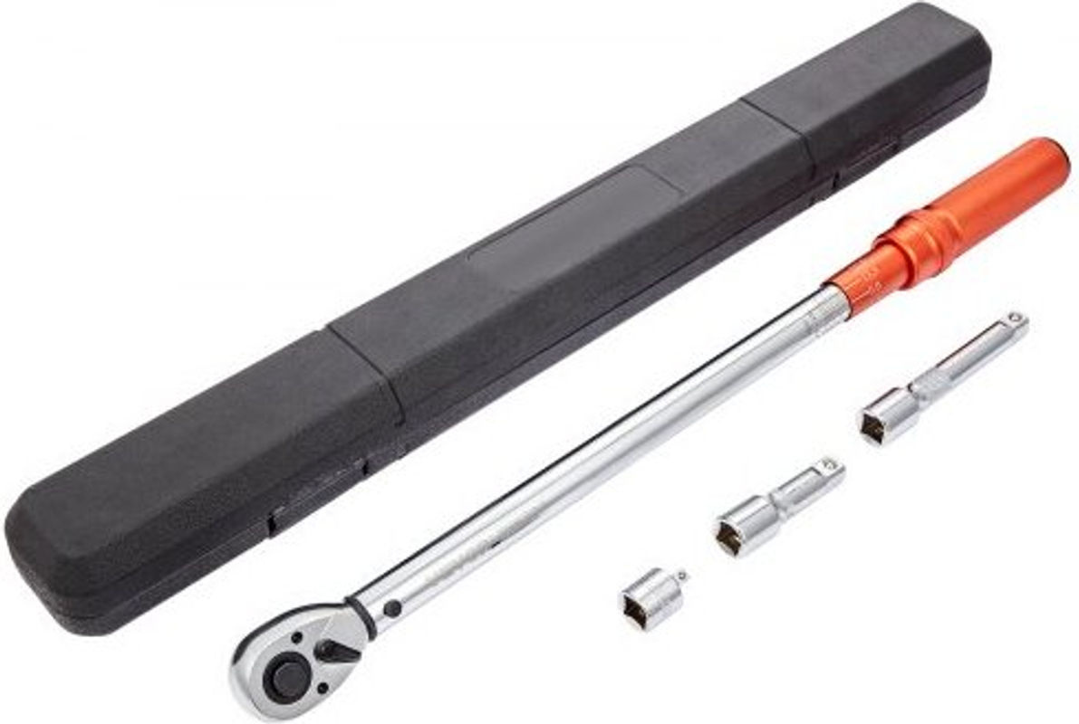VEVOR Drehmomentschlüssel Set mit 1/2 Zoll Antrieb, 34–340 Nm, mechanisch verstellbar, inklusive Adapter und Verlängerungsstangen, Farbe: Silber - Bild 2