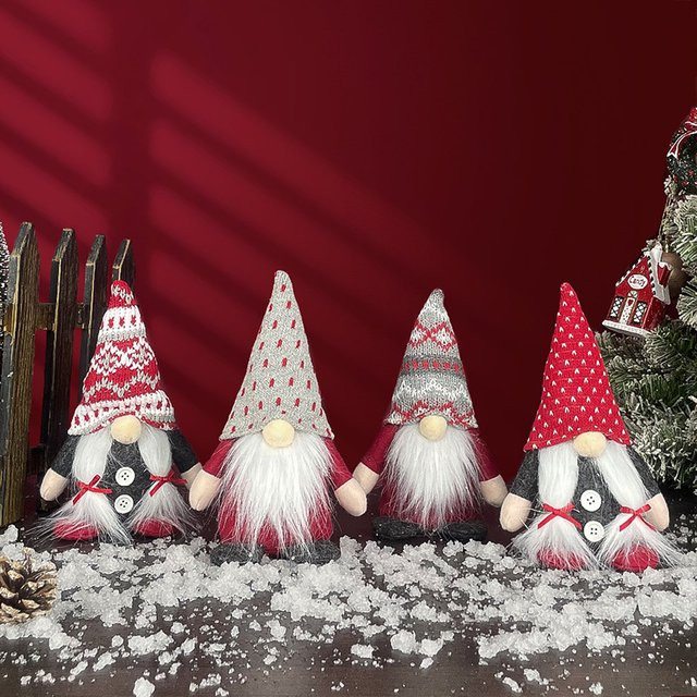 DUTRIEUX Weihnachtsdeko Nordic Stil Gesichtsloser Gnome als Tischdekoration für dein Fenster Display - Bild 1