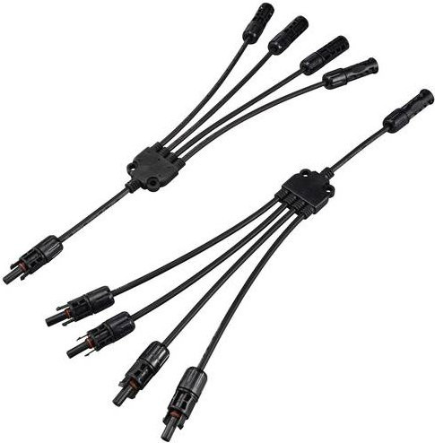 Sygonix SY-6407994 Solaranlagen Anschluss Adapterkabel Schwarz, Länge: 46,5 cm - Bild 1