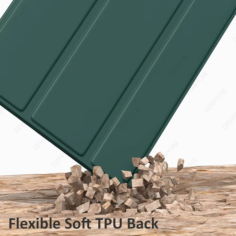DZSWYCASE Schutzhülle für Samsung Galaxy Tab A7 Lite 8,7 Zoll 2021 mit dreifach faltbarer Standfunktion und weicher TPU-Rückseite, Schwarz oder Grün - Bild 3