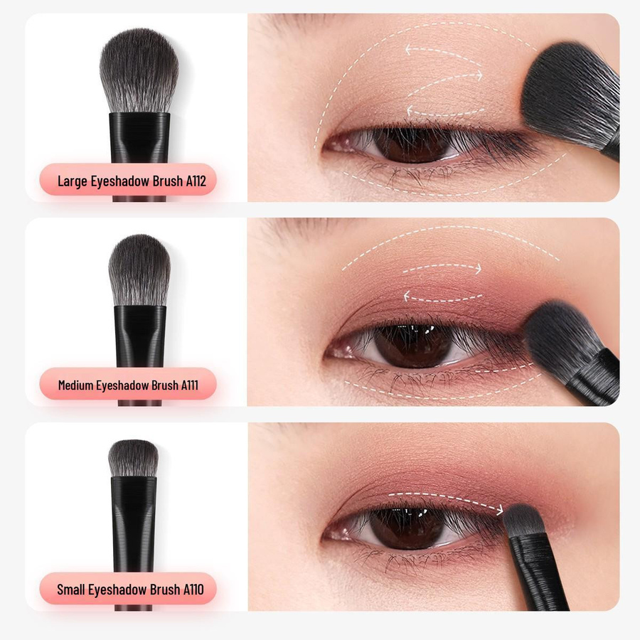 Global Beauty Augen-Make-up-Pinselset, 6-teilig, Unisex - Bild 1