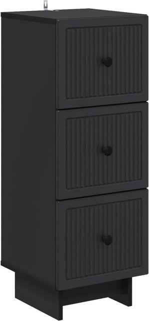 vidaXL Schubladenschrank Schwarz im Vintage-Design aus Holzwerkstoff, B/T/H: 33 x 34,5 x 90 cm - Bild 1